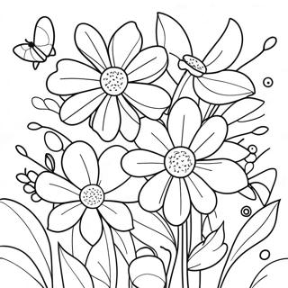 Colorful May Day Flowers Coloring Page 13298-11041