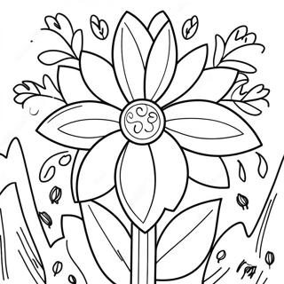 Colorful May Day Flowers Coloring Page 13298-11042