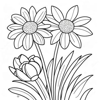 Colorful May Day Flowers Coloring Page 13298-11043