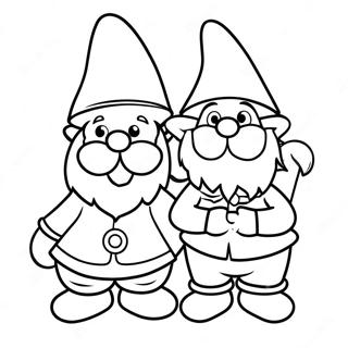 Christmas Gnomes Coloring Page 1331-1064