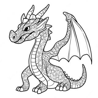 Advanced Realistic Dragon Coloring Page 13327-11064