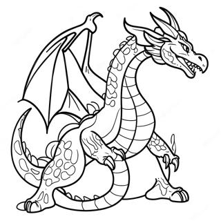 Majestic Fire Breathing Dragon Coloring Page 13328-11066