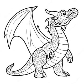 Majestic Fire Breathing Dragon Coloring Page 13328-11067