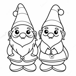 Festive Christmas Gnomes Coloring Page 1332-1065