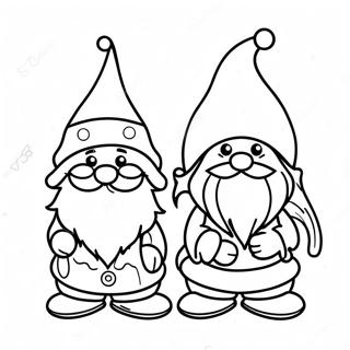 Festive Christmas Gnomes Coloring Page 1332-1067