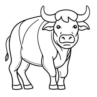 Bull Coloring Page 13337-11070