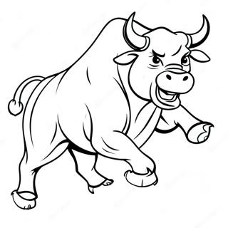 Angry Bull Charging Coloring Page 13338-11076