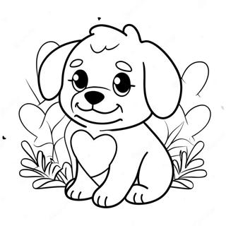 Puppy Valentine S Day Coloring Page 13347-11078