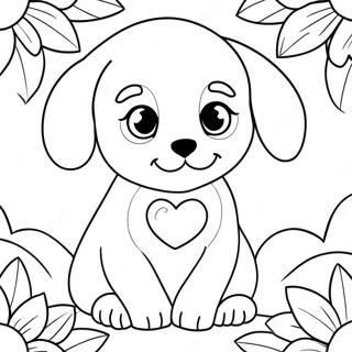 Puppy Valentine S Day Coloring Page 13347-11079