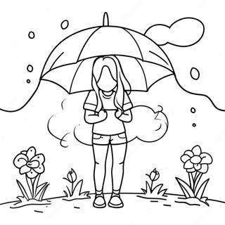 April Showers Bring May Flowers Coloring Pages