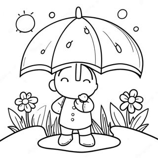 April Showers Bring May Flowers Coloring Page 13367-11094