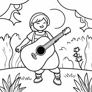 Whimsical Taylor Swift Folklore Scene Coloring Page 13388-11114