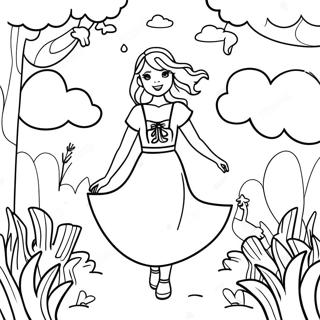 Whimsical Taylor Swift Folklore Scene Coloring Page 13388-11115