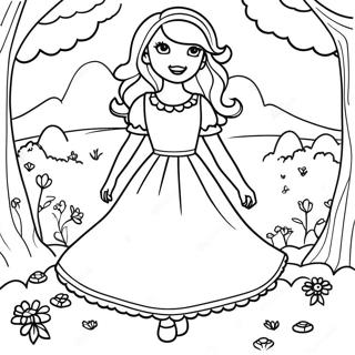 Whimsical Taylor Swift Folklore Scene Coloring Page 13388-11116