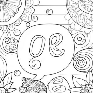 Bubble Letters Coloring Page 13407-11126