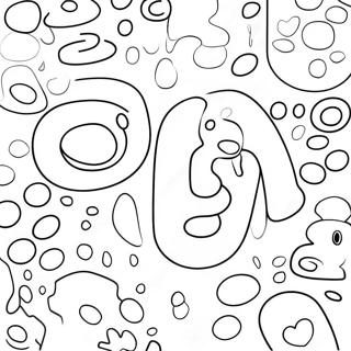 Colorful Bubble Letters Coloring Page 13408-11131