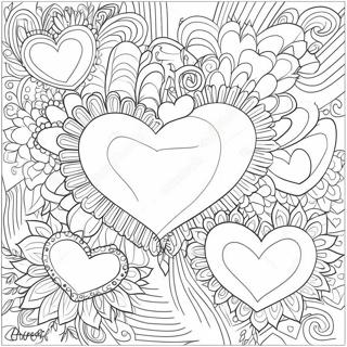 Hearts Coloring Page 13427-11143