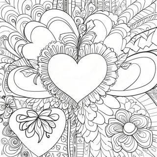 Hearts Coloring Page 13427-11144