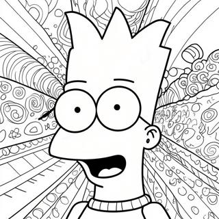 Trippy Bart Simpson Coloring Pages