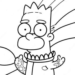 Trippy Bart Simpson Coloring Page 13437-11150