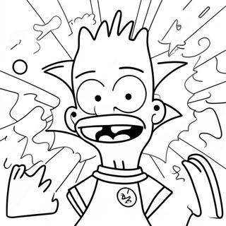 Trippy Bart Simpson Coloring Page 13437-11152