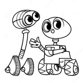 Cute Wall E And Eve Coloring Page 13448-11161