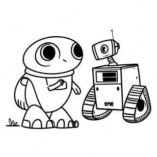 Cute Wall E And Eve Coloring Page 13448-11162