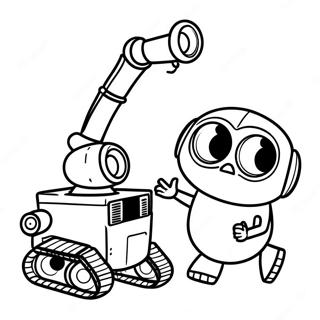 Cute Wall E And Eve Coloring Page 13448-11163