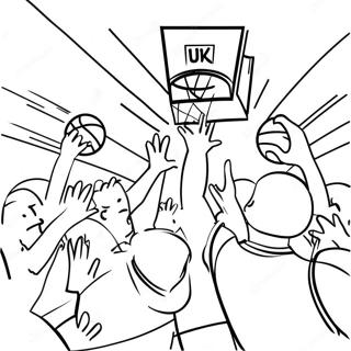 Exciting March Madness Game Scene Coloring Page 13468-11178