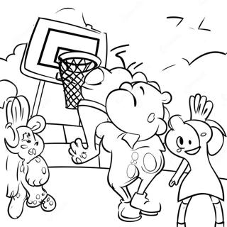 Exciting March Madness Game Scene Coloring Page 13468-11179