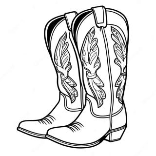 Cowboy Boot Coloring Pages