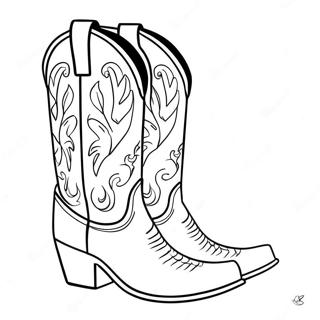 Cowboy Boot Coloring Page 13487-11190