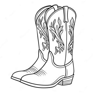 Cowboy Boot Coloring Page 13487-11191