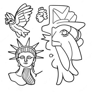 American Symbols Coloring Page 13507-11208