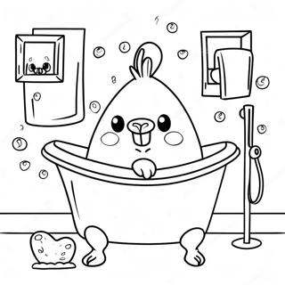 Funny Bathroom Animals Coloring Page 13518-11219