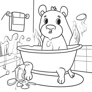 Funny Bathroom Animals Coloring Page 13518-11220