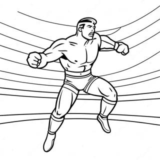 Wwe Wrestler Jumping On Opponent Coloring Page 13528-11225