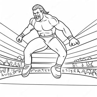 Wwe Wrestler Jumping On Opponent Coloring Page 13528-11226