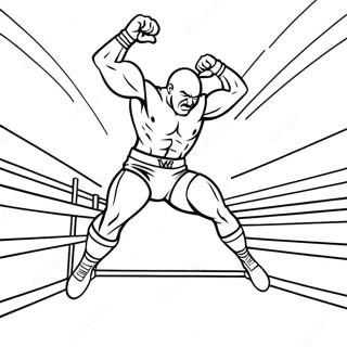 Wwe Wrestler Jumping On Opponent Coloring Page 13528-11228