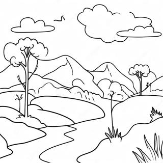 Melancholic Landscape Coloring Page 13549-11235