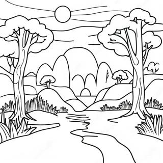 Melancholic Landscape Coloring Page 13549-11236