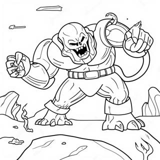 Doom Monster Battle Coloring Page 13559-11241