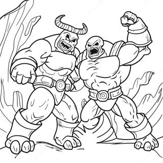 Doom Monster Battle Coloring Page 13559-11242