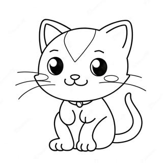 Cute Chibi Cat Coloring Page 13569-11249