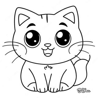 Cute Chibi Cat Coloring Page 13569-11250