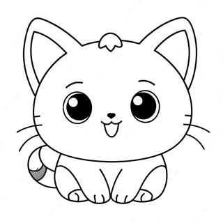 Cute Chibi Cat Coloring Page 13569-11252