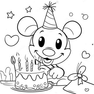 Mickey Mouse Birthday Party Coloring Page 13578-11254