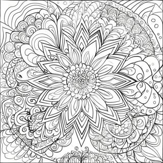 Intricate Kaleidoscope Patterns Coloring Page 13589-11265