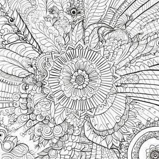 Intricate Kaleidoscope Patterns Coloring Page 13589-11266