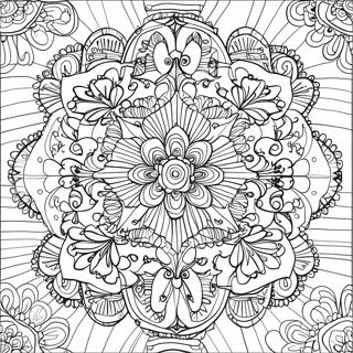 Intricate Kaleidoscope Patterns Coloring Page 13589-11267